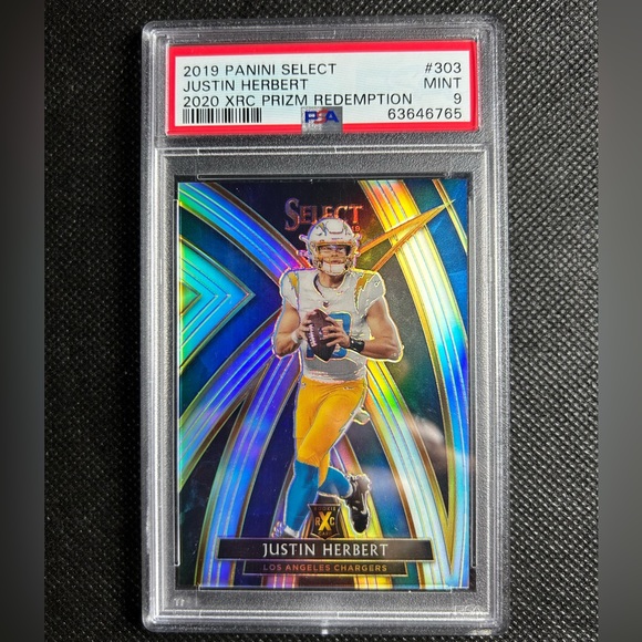 Panini Other - 2019 Select Justin Herbert XRC Rookie #303 Silver Prizm Redemption PSA 9 MINT